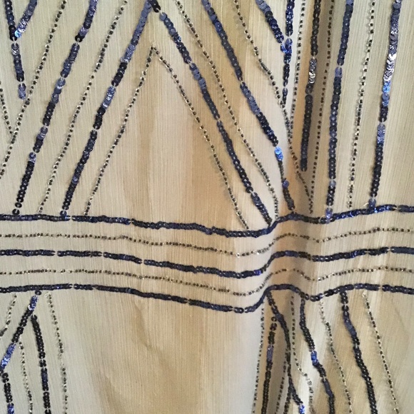 Coldwater Creek gray sequins top - Picture 3 of 5